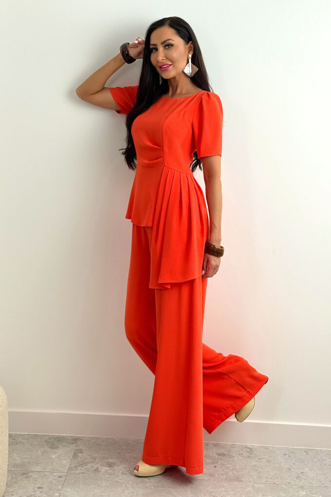 ROMA – pomarańczowy komplet wizytowy damski