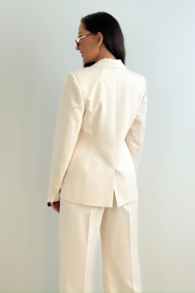 MALVA - waniliowy elegancki garnitur damski